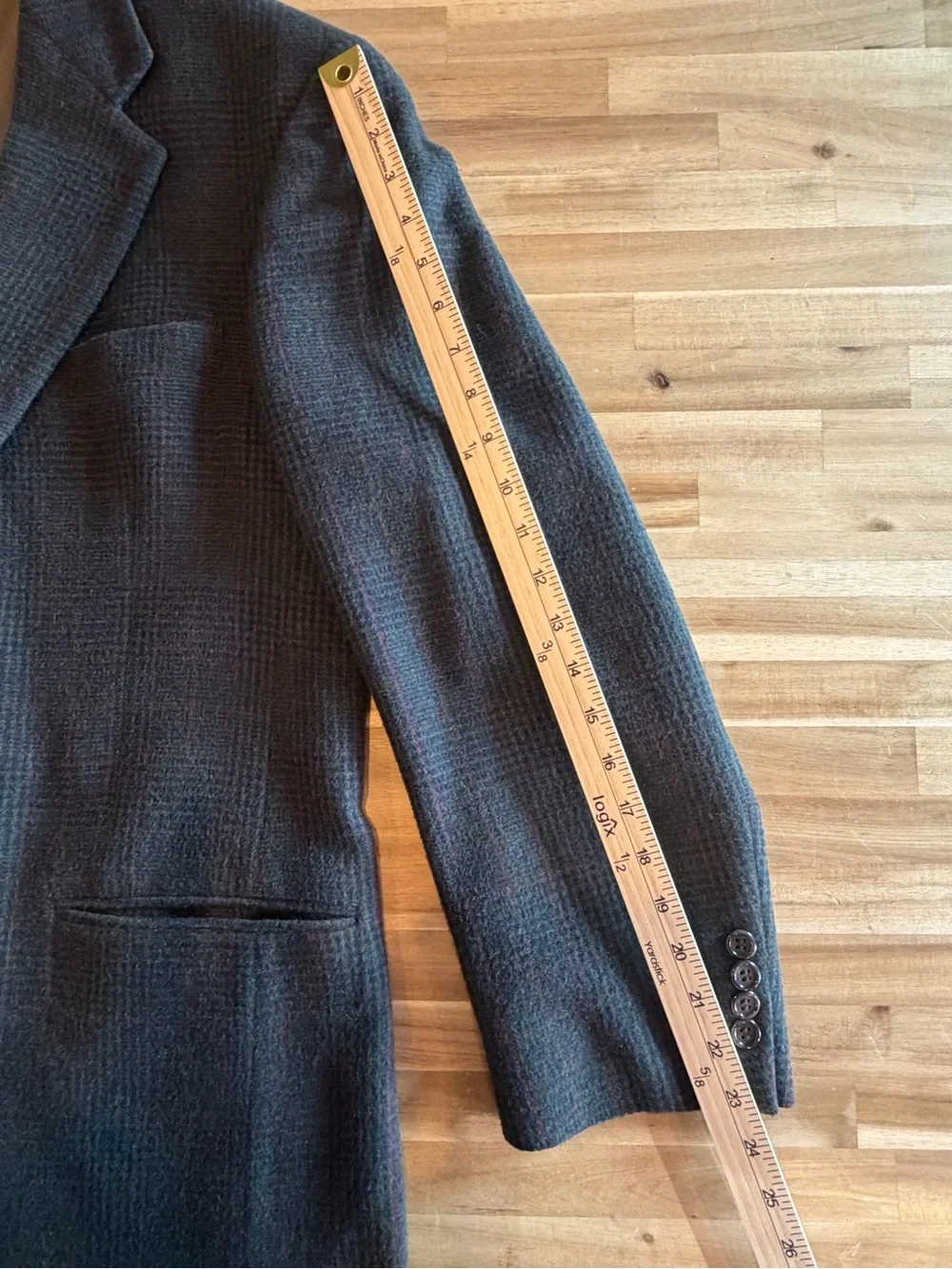 Vintage Evan-Picone Wool Windowpane Plaid Blazer Mens 46R Brown Sport Coat USA